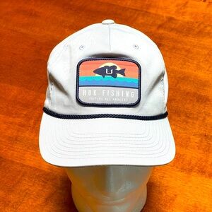 HUK Men’s Light Gray Fishing Hat Adjustable Strap